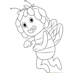 Maya the Bee Free Coloring Page for Kids