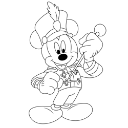 Major Mickey Mouse Free Coloring Page for Kids