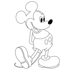 Mickey Mouse Prod Free Coloring Page for Kids