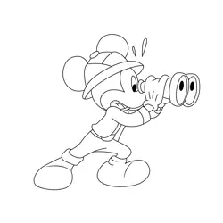 Mickey Mouse See Free Coloring Page for Kids