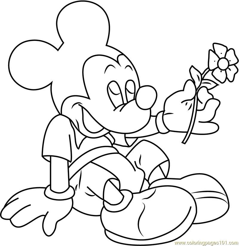 Mickey Mouse Sitting Down