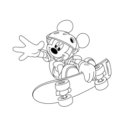 Play Mickey Mouse Free Coloring Page for Kids