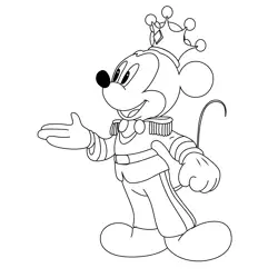 Prince Mickey Free Coloring Page for Kids