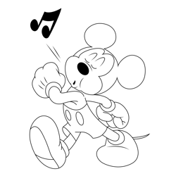 Silant Mickey Mouse Free Coloring Page for Kids