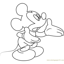 Mickey Mouse Free Coloring Page for Kids