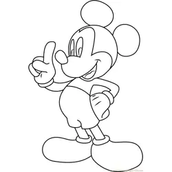 Mickey Mouse tell Something Free Coloring Page for Kids