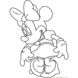 Minnie Mouse Free Coloring Page for Kids