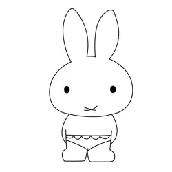 Funny Miffy Free Coloring Page for Kids