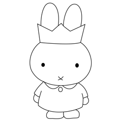 Miffy Pic Free Coloring Page for Kids
