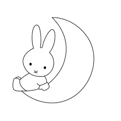Miffy Free Coloring Page for Kids