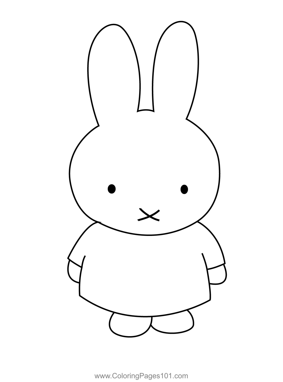 Miffy Coloring Page For Kids Free Miffy Printable Coloring Pages 