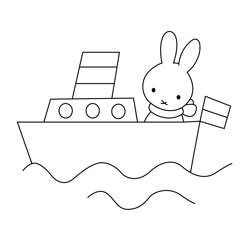 Ship Free Coloring Page for Kids