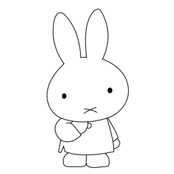 Simpal Miffy Free Coloring Page for Kids