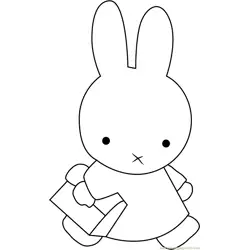 Cute Miffy Free Coloring Page for Kids