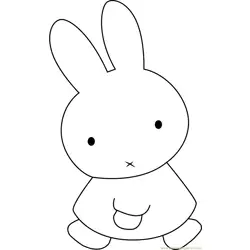Miffy the Rabbit Free Coloring Page for Kids