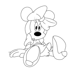 Baby Minnie Mouse Free Coloring Page for Kids