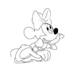 Cute Mickey Minnie Free Coloring Page for Kids