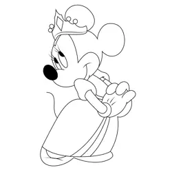 Minnie Mouse Free Coloring Page for Kids