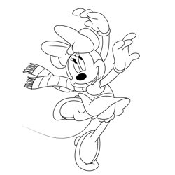 Dance Mickey Minnie Free Coloring Page for Kids