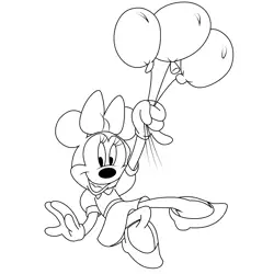 Disney Minnie Mouse Free Coloring Page for Kids