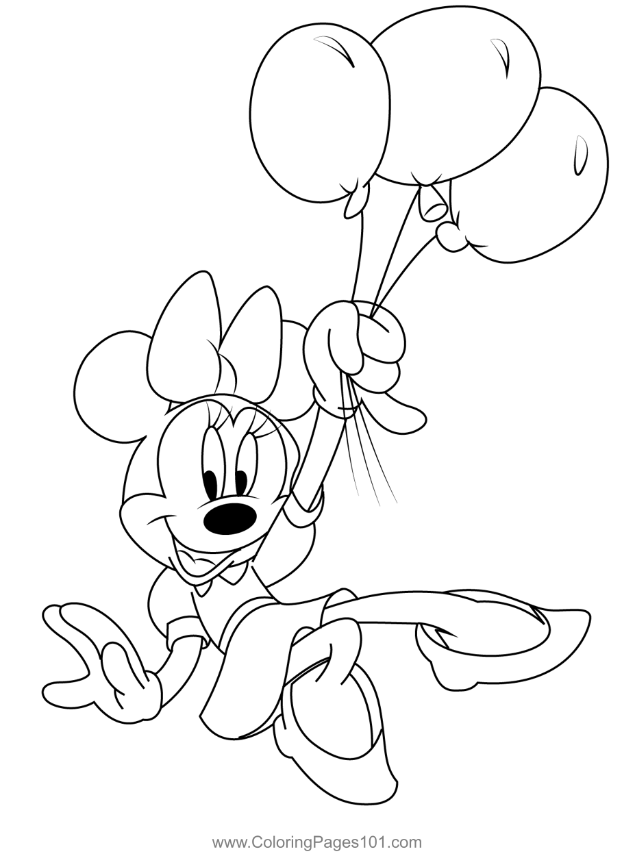 Disney Minnie Mouse Coloring Page for Kids - Free Minnie Mouse Printable  Coloring Pages Online for Kids  | Coloring Pages for  Kids