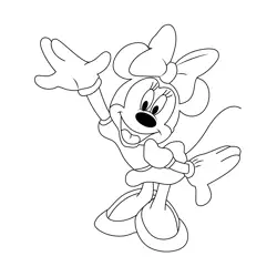 Happy Mickey Minnie Free Coloring Page for Kids