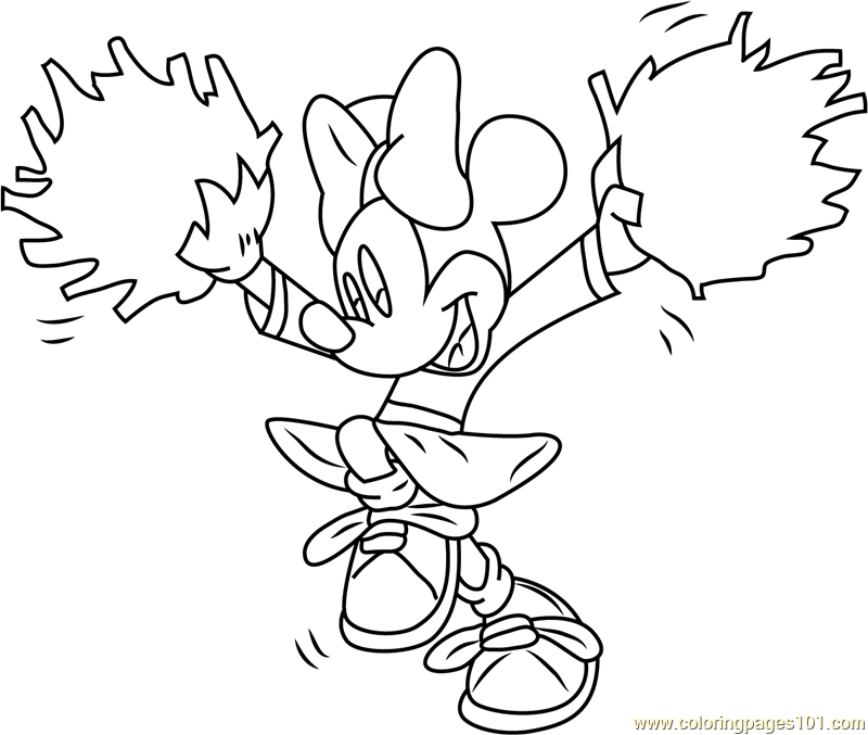 Happy Minnie Mouse Coloring Page for Kids - Free Minnie Mouse ...
