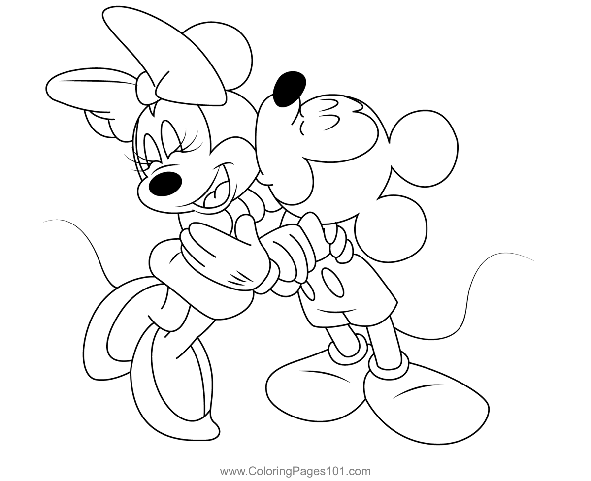 Mickey Minnie Mouse Kiss