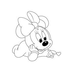 Minnie Mouse Mickey Free Coloring Page for Kids