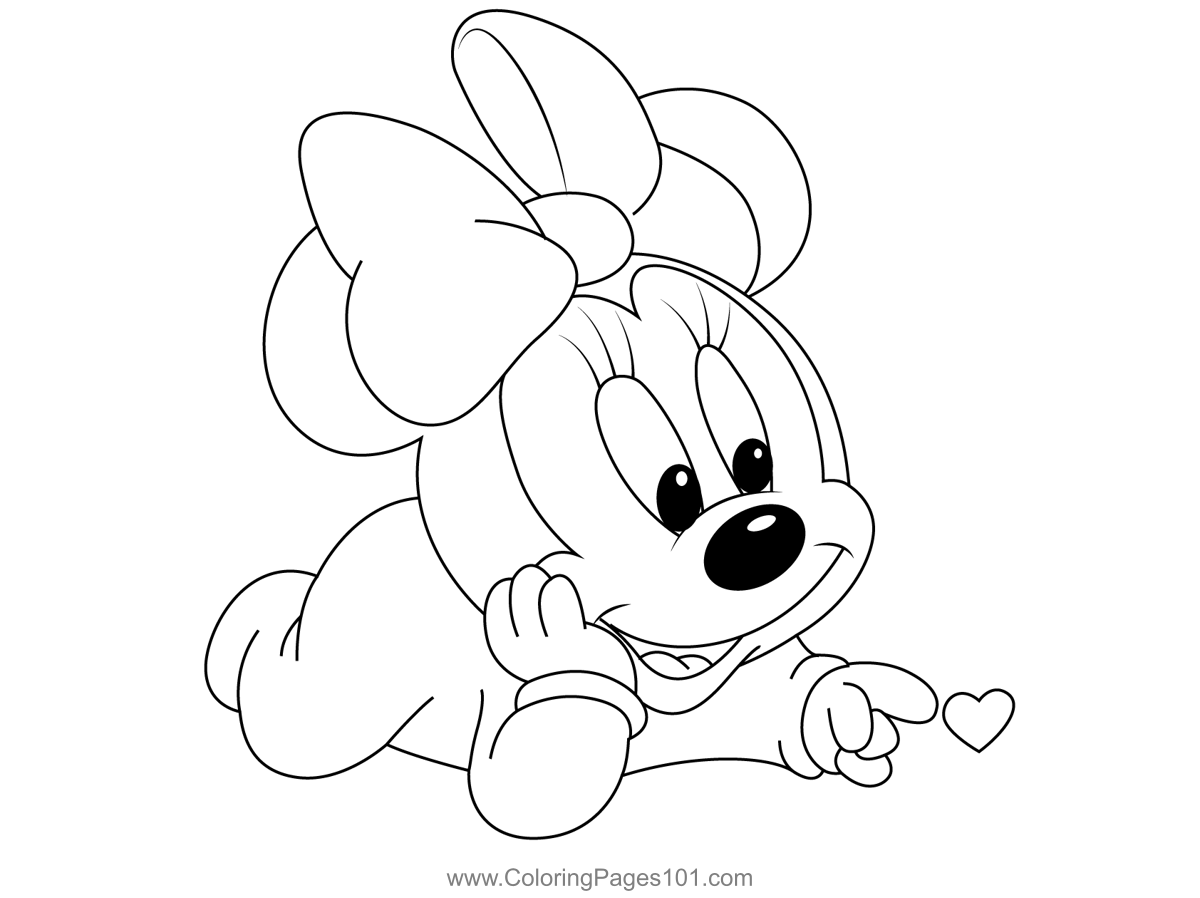Minnie Mouse Mickey Coloring Page for Kids - Free Minnie Mouse Printable  Coloring Pages Online for Kids  | Coloring Pages for  Kids