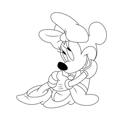 Rest Mickey Minnie Free Coloring Page for Kids