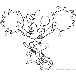 Happy Minnie Mouse Free Coloring Page for Kids