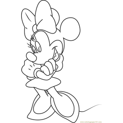 Minerva Mouse Free Coloring Page for Kids