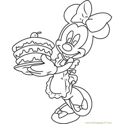 Minnie Mouse with Birthday Cake