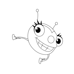Jump Spider Free Coloring Page for Kids
