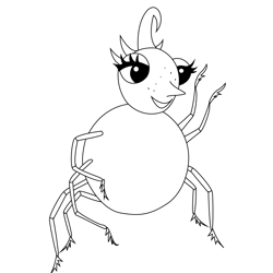 Miss Spider Wallpaper Free Coloring Page for Kids