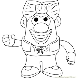 King Mister Potato Free Coloring Page for Kids