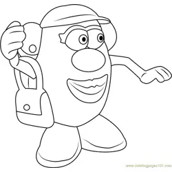 Mister Potato Free Coloring Page for Kids