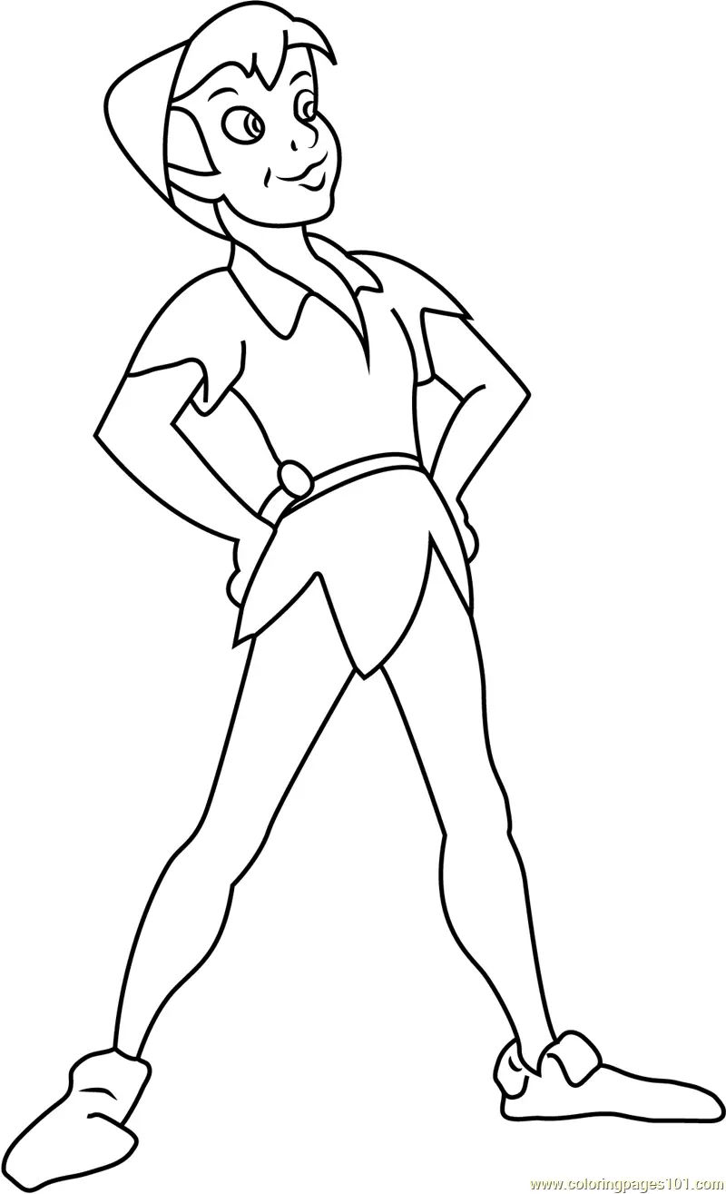 Peter Pan by Disney Coloring Page for Kids - Free Peter Pan Printable