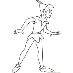 Peter Pan Free Coloring Page for Kids