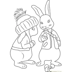 Benjamin Bunny Free Coloring Page for Kids