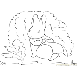 Cotton Tail Free Coloring Page for Kids