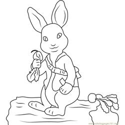 Peter Rabbit The Tale of the Angry Free Coloring Page for Kids