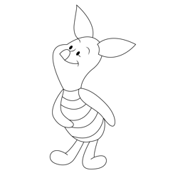 Disney's Piglet Free Coloring Page for Kids