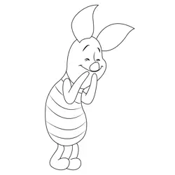 Laughing Piglet Free Coloring Page for Kids