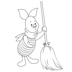 Piglet Image Free Coloring Page for Kids