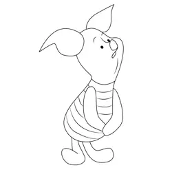 Piglet Mode Free Coloring Page for Kids