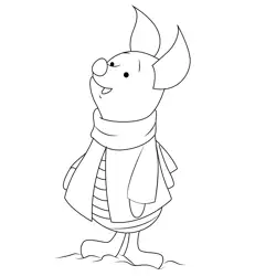 Piglet Wallpaper Free Coloring Page for Kids