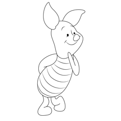 Piglet Free Coloring Page for Kids