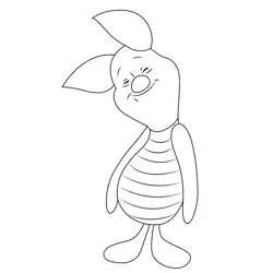 Shy Guys Piglet Free Coloring Page for Kids